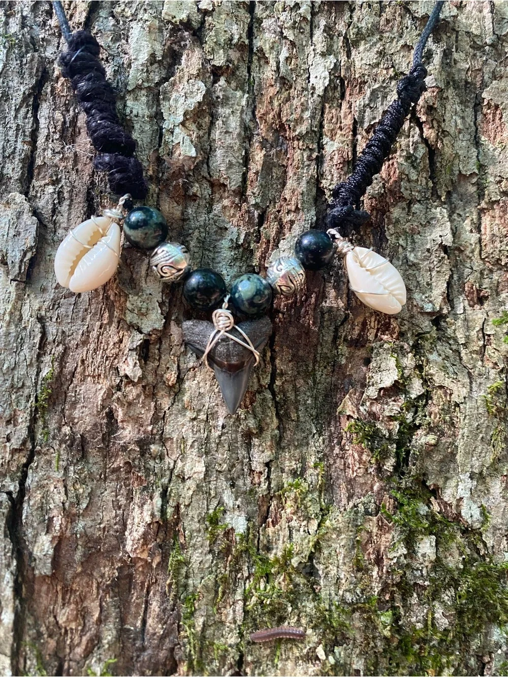 HandmadeShark Tooth Pendant Necklace with adjustable length